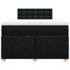 vidaXL Sommier &agrave; lattes de lit avec matelas noir 120x190 cm tissu