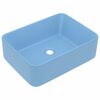 vidaXL Lavabo de luxe Bleu clair mat 41x30x12 cm C&eacute;ramique