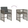 vidaXL Ensemble &agrave; manger de jardin 11pcs avec coussins gris poly rotin