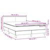 vidaXL Sommier &agrave; lattes de lit avec matelas rose 160x210 cm velours