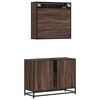 vidaXL Ensemble de meubles de salle de bain 2 pcs Ch&ecirc;ne marron