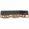 vidaXL Ensemble de canap&eacute;s d'ext&eacute;rieur 9 pc Naturel et Anthracite