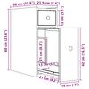 vidaXL Armoire de salle de bain &eacute;troite avec roulettes noir