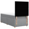 vidaXL Sommier &agrave; lattes de lit avec matelas gris clair 80x200 cm tissu