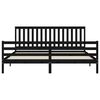 vidaXL Cadre de lit sans matelas noir 200x200 cm bois massif