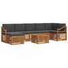 vidaXL Ensemble de canap&eacute; d'angle 8 pcs Naturel et Anthracite