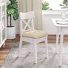vidaXL Coussins de si&egrave;ge 4 pcs Cr&egrave;me 45 x 45 x 12 cm tissu