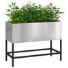 vidaXL Bac de jardin surélevé Argent 60 x 26 x 45 cm Acier inoxydable