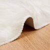 vidaXL Tapis en fausse Tafalla Blanc &Oslash; 160 cm Polyester