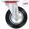 vidaXL 24 pcs Roulettes pivotantes 160 mm