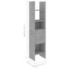 vidaXL Ensemble de biblioth&egrave;que 4 pcs Gris b&eacute;ton Bois d'ing&eacute;nierie