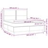 vidaXL Sommier &agrave; lattes de lit matelas et LED Noir 160x200 cm Velours