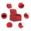 vidaXL Fauteuil inclinable Rouge Similicuir