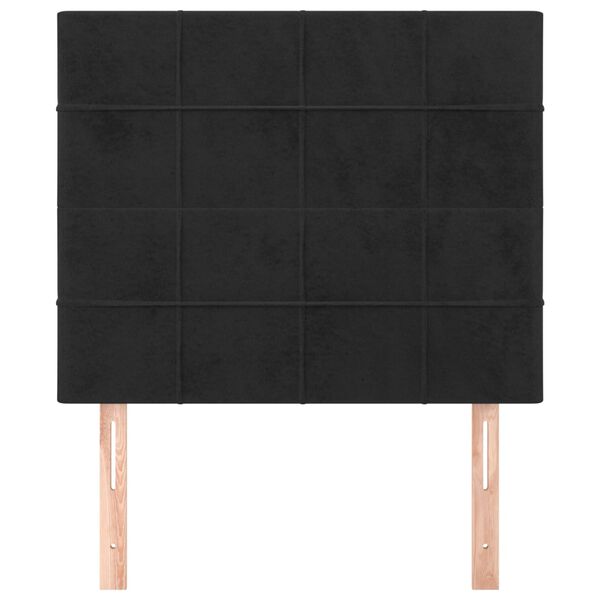 vidaXL T&ecirc;te de lit Noir 100x5x118/128 cm Velours