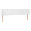 vidaXL Tête de lit avec oreilles Blanc 163x23x78/88 cm Similicuir