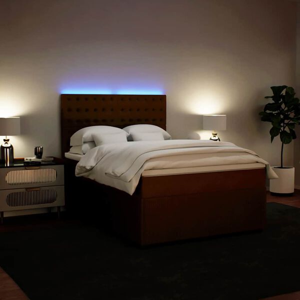 vidaXL Sommier &agrave; lattes de lit avec matelas Rose 140x200 cm Velours