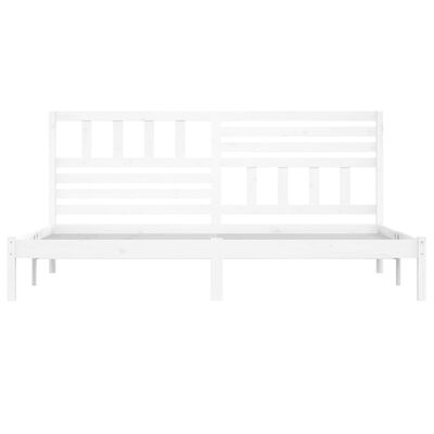 vidaXL Cadre de lit sans matelas blanc bois massif de pin 200x200 cm