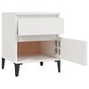 vidaXL Tables de chevet 2 pcs Blanc 40x35x50 cm