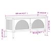 vidaXL Meuble TV noir 105x35x50 cm verre et acier