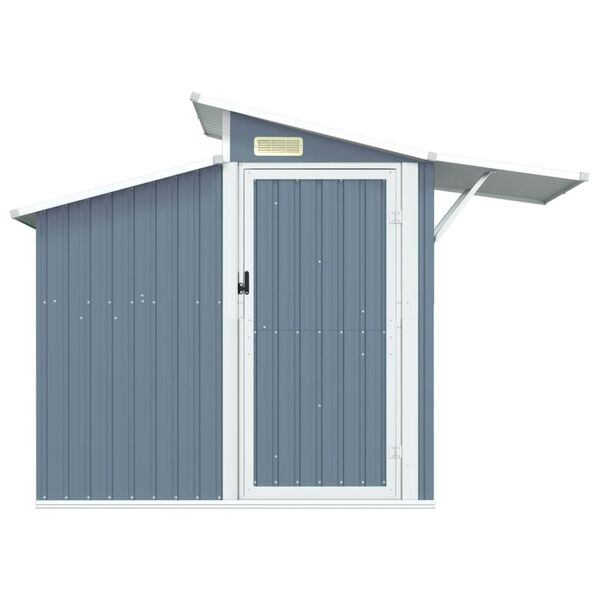 vidaXL Abri de jardin Gris 270x130x208,5 cm Acier galvanis&eacute;