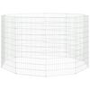 vidaXL Enclos d'animaux en libert&eacute; 10 panneaux 54x100 cm fer galvanis&eacute;