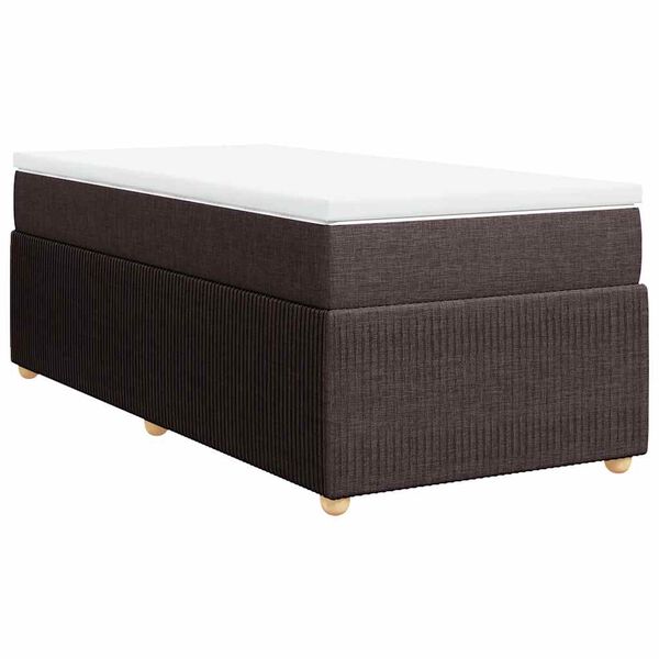 vidaXL Sommier &agrave; lattes de lit avec matelas Marron fonc&eacute; 100x200 cm