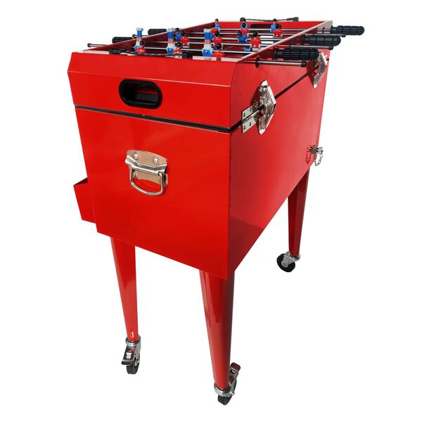 AXI Glaci&egrave;re avec baby-foot 65 L Rouge