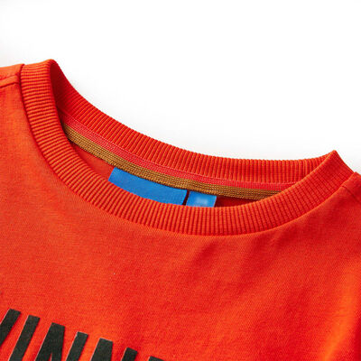 T-shirt pour enfants à manches longues orange vif 140