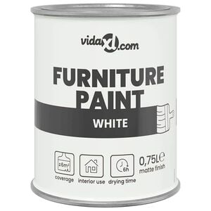 vidaXL Peinture pour meubles Blanc 0,75 L Impression murale