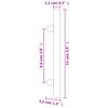 vidaXL Poign&eacute;es d'armoire 20 pcs dor&eacute; 96 mm acier inoxydable