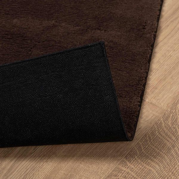 vidaXL Tapis de surface Carr&eacute; HUARTE Marron 240 x 240 cm Polyester