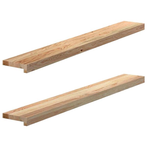 vidaXL Appuis de fen&ecirc;tre 2 pcs non trait&eacute; 120x15x2cm bois ch&ecirc;ne massif