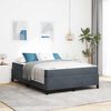 vidaXL Cadre de lit avec matelas Gris fonc&eacute; 160 x 200 cm tissu