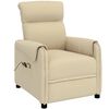 vidaXL Fauteuil de massage Cr&egrave;me Tissu