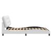 vidaXL Cadre de lit sans matelas Hvar blanc 160x200 cm similicuir