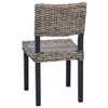 vidaXL Chaise de salle &agrave; manger 2 pcs Noir Blanchi 46 x 55 x 84 cm
