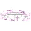 vidaXL Cadre de lit Bois Ancien 140 x 190 cm Bois d'ingénierie