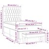 vidaXL Sommier &agrave; lattes de lit avec matelas Noir 90x200 cm Tissu