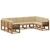 vidaXL Ensemble de canap&eacute;s d'ext&eacute;rieur 9 pc Naturel et Beige