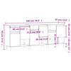 vidaXL Buffets 3 pcs Sonoma gris Bois d'ing&eacute;nierie