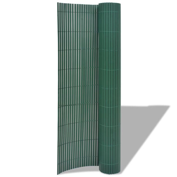 vidaXL Cl&ocirc;ture de jardin Double face PVC 90 x 300 cm Vert
