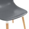 vidaXL Chaises &agrave; manger lot de 4 Gris Plastique