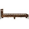 vidaXL Cadre de lit sans matelas ch&ecirc;ne fum&eacute; 120x200 cm