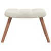 vidaXL Chaise &agrave; bascule avec repose-pied Blanc cr&egrave;me Velours