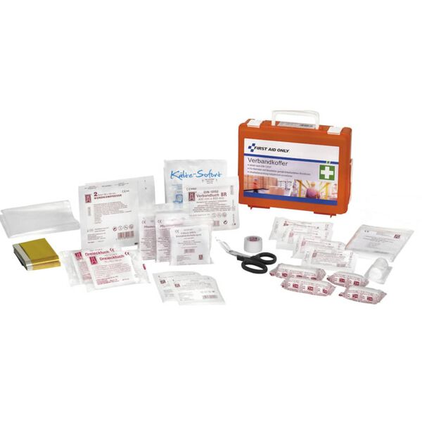 FIRST AID ONLY Set d'urgence d'entreprise avec poign&eacute;e DIN 13157