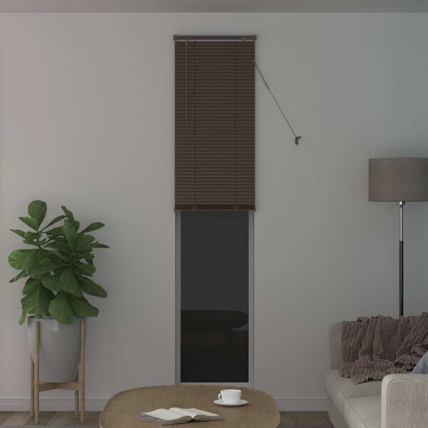 vidaXL Store V&eacute;nitien R&eacute;glable Marron fonc&eacute; avec motif 213 x 50 cm PVC