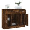 vidaXL Buffet chêne fumé 91x28x75 cm bois d'ingénierie