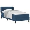 vidaXL Lit &agrave; ressorts avec coussin Bleu 90 x 190 cm tissu