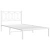 vidaXL Cadre de lit métal sans matelas et tête de lit blanc 100x190 cm