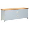 vidaXL Meuble TV 120x35x48 cm Bois de ch&ecirc;ne massif